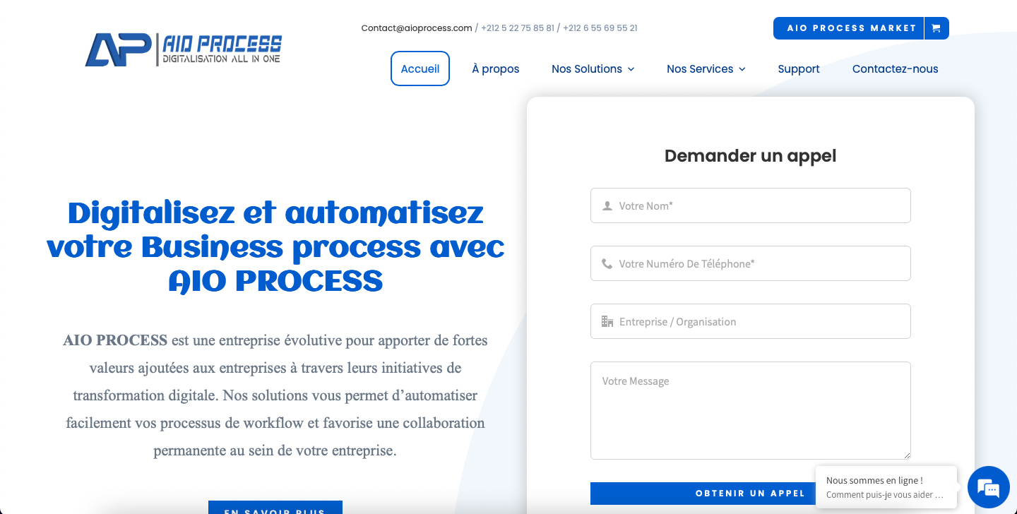 AIO PROCESS Site Web